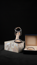 Midnight Velvet Swarovski Crystal Stiletto Sandal