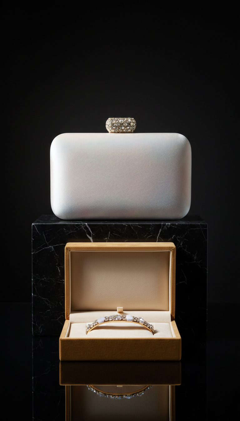 Opaline Velvet Crystal Clasp Clutch Bag